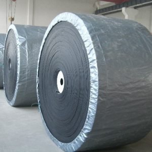 Heat resistant rubber conveyor belt